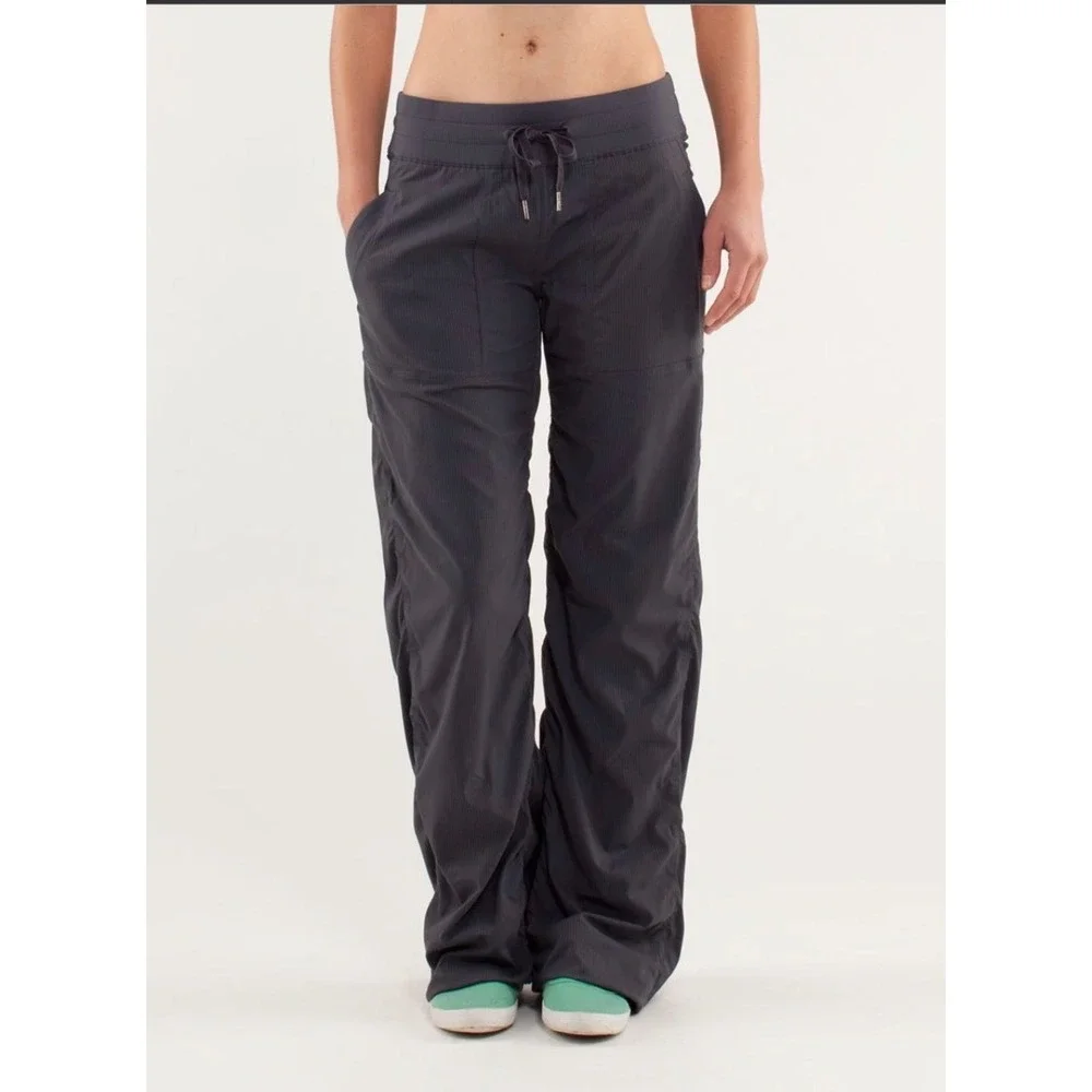 lululemon Studio Pant II Unlined Size 8 Gray Drawstring Pants Athleisure